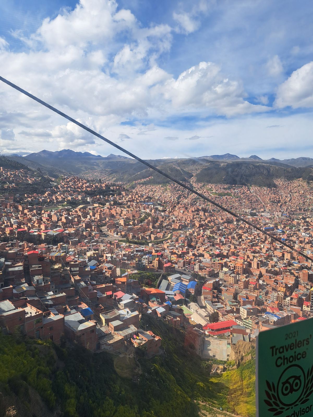 La Paz, Bolivia from the cable car