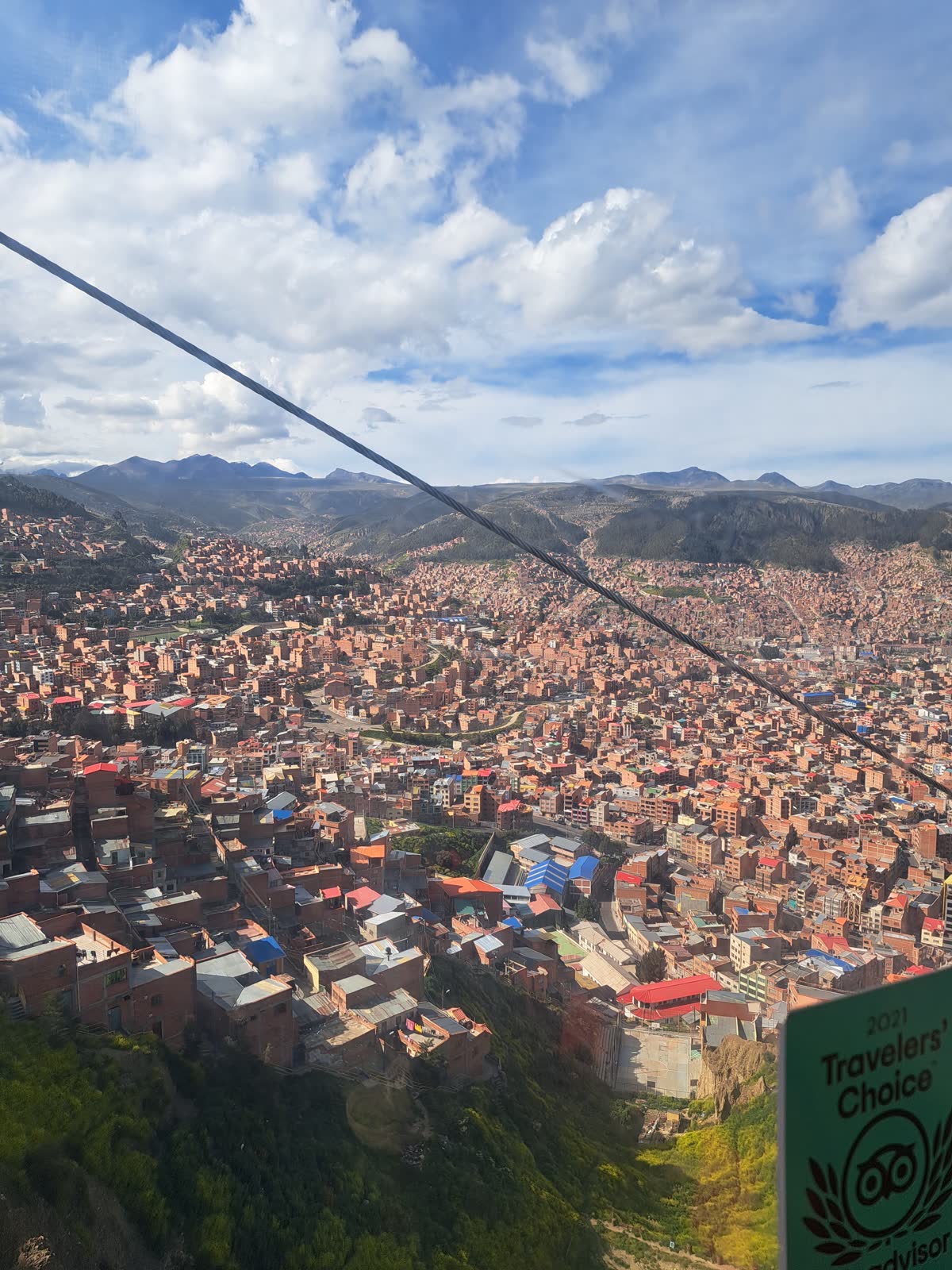 La Paz, Bolivia from the cable car